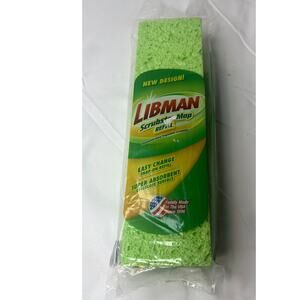 Libman Scrubster Mop Refill Quality Replacement Green Sponge Absorbent New
